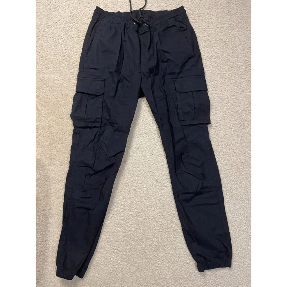 CSG Black Cargo Jogger Pants Cotton Blend Size M - Picture 10 of 11